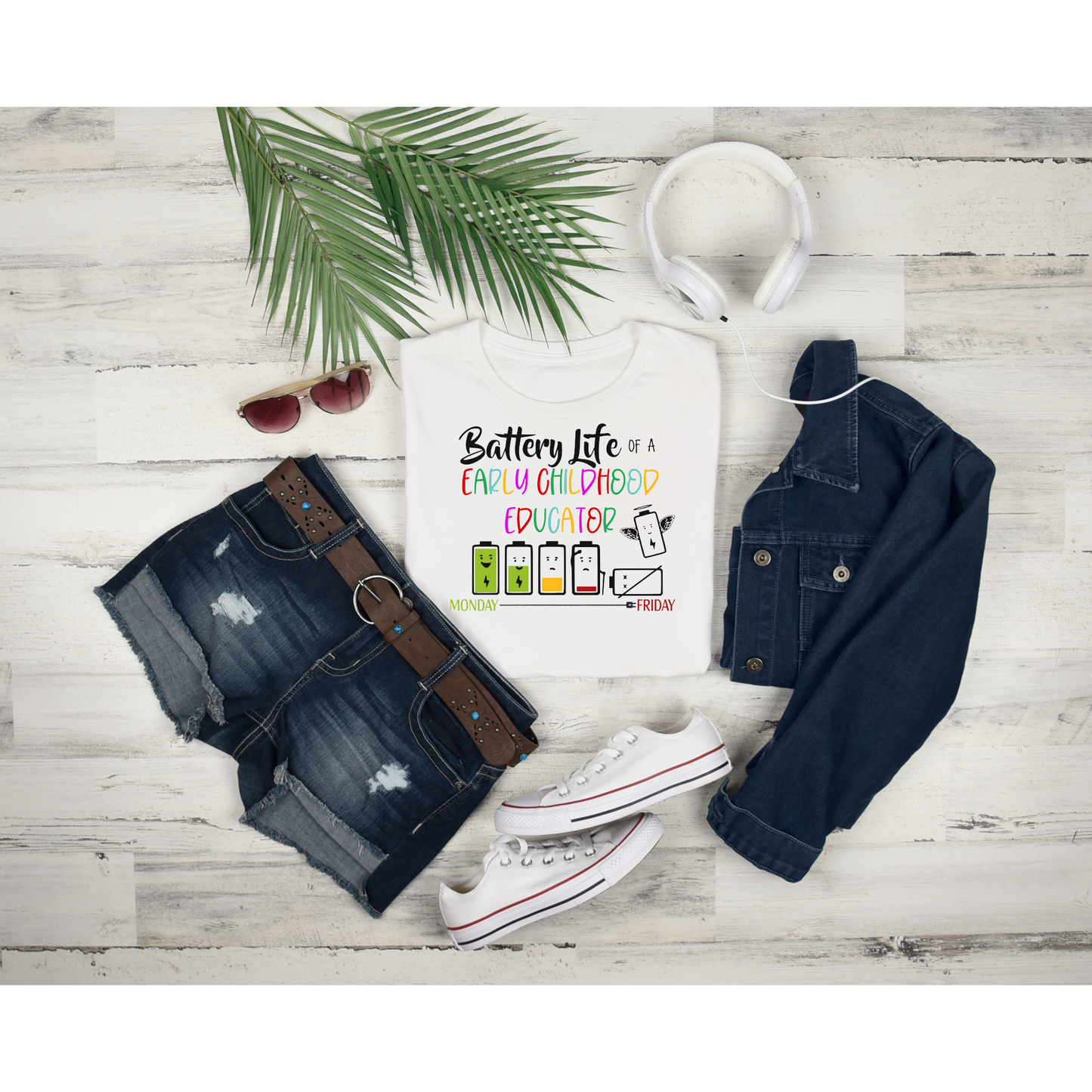 Battery Life of a Early Childhood Educator T-Shirt